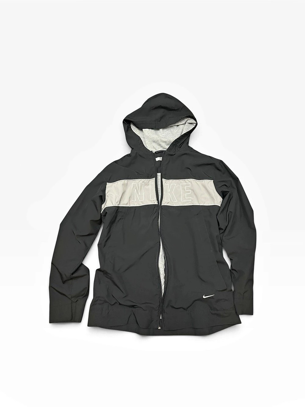 Nike Men's Black Gray Hooded Jacket